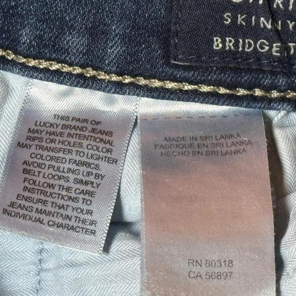 Lucky Brand High‎ Rise Bridgette Skinny Jeans Womens size 6/28